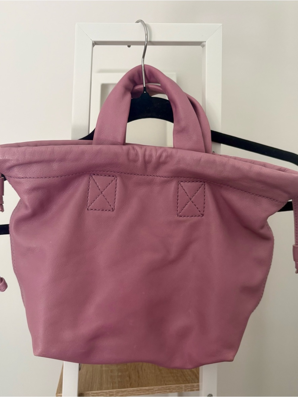 Madewell Pink Leather Crossbody Tote
